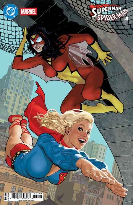 DC Marvel Superman Spider-Man (2026 DC) #1 One Shot - Cover I Adam Hughes Supergirl 70s & Spider-Woman 70s Card Stock Variant