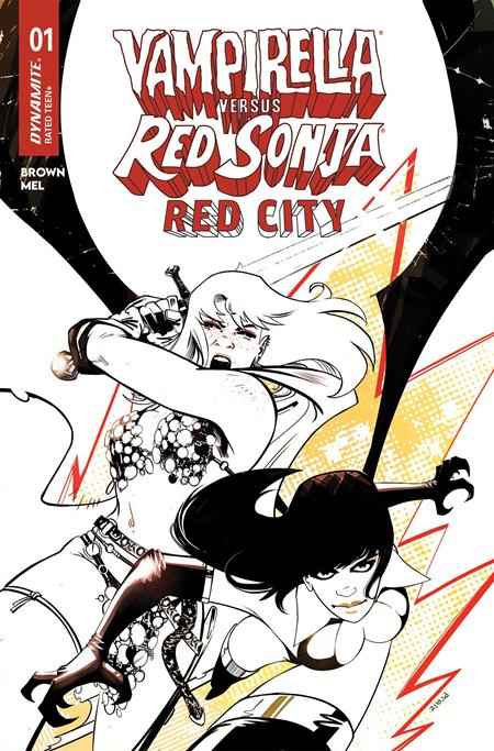 Vampirella vs. Red Sonja: Red City (2026 Dynamite) #1 - Cover L Sebastian Piriz 1:5 Retailer Incentive Line Art Variant