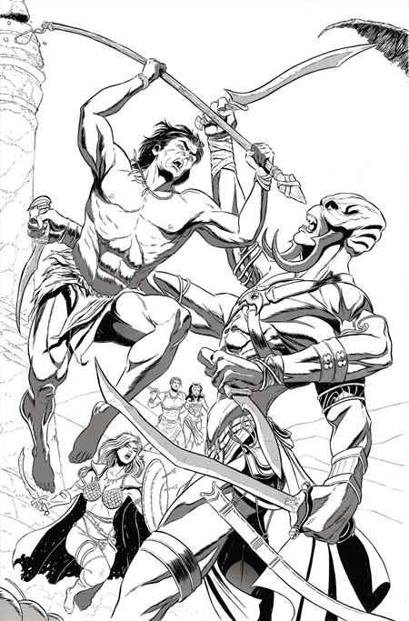 Altered States: Warlords (2026 Dynamite) #3 - Cover L Mariano Benitez-Chapo Line Art Virgin Variant (1:7 Retailer Incentive)
