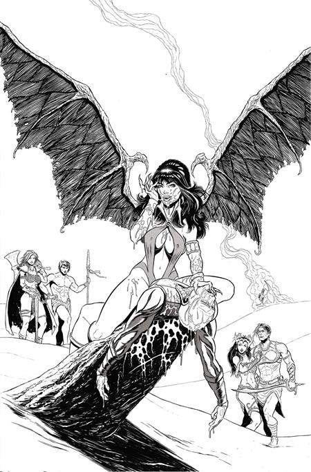 Altered States: Warlords (2026 Dynamite) #4 1:7 - Cover K Mariano Benitez-Chapo Line Art Virgin Variant