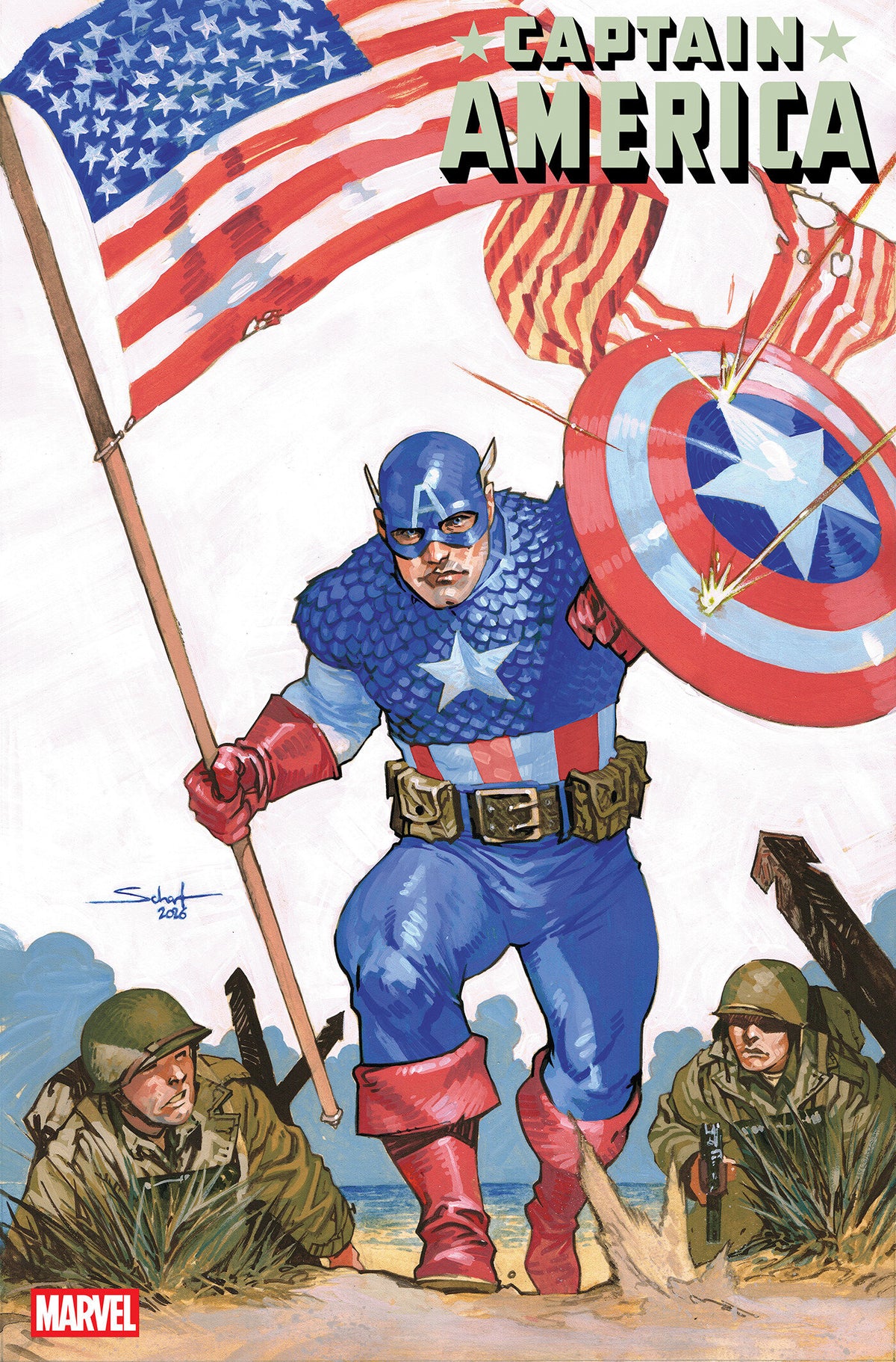 Captain America (2025 Marvel) #16 - Jonas Scharf Art Style Variant