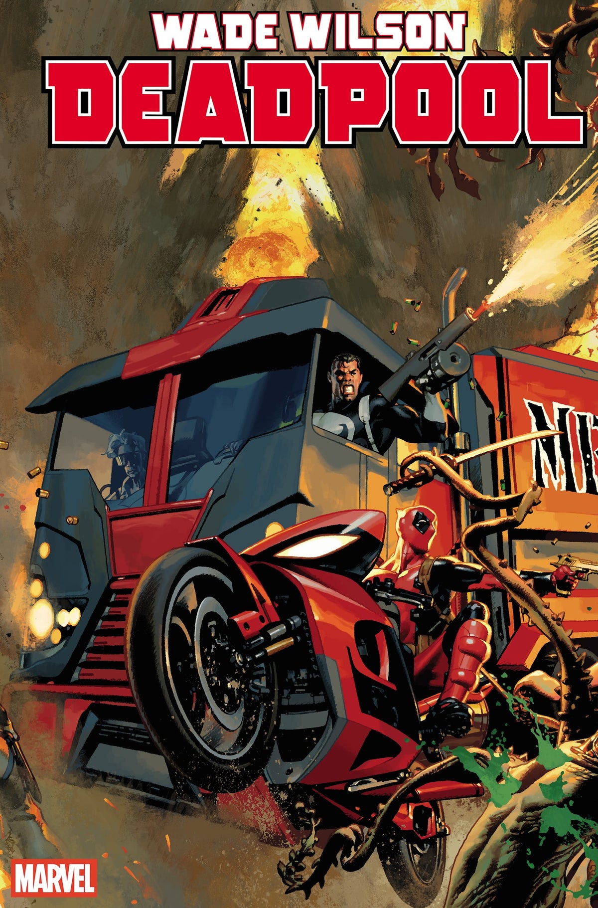 Wade Wilson: Deadpool (2026 Marvel) #9 - Josemaria Casanovas 4-Part Connecting Variant (Big Guns)