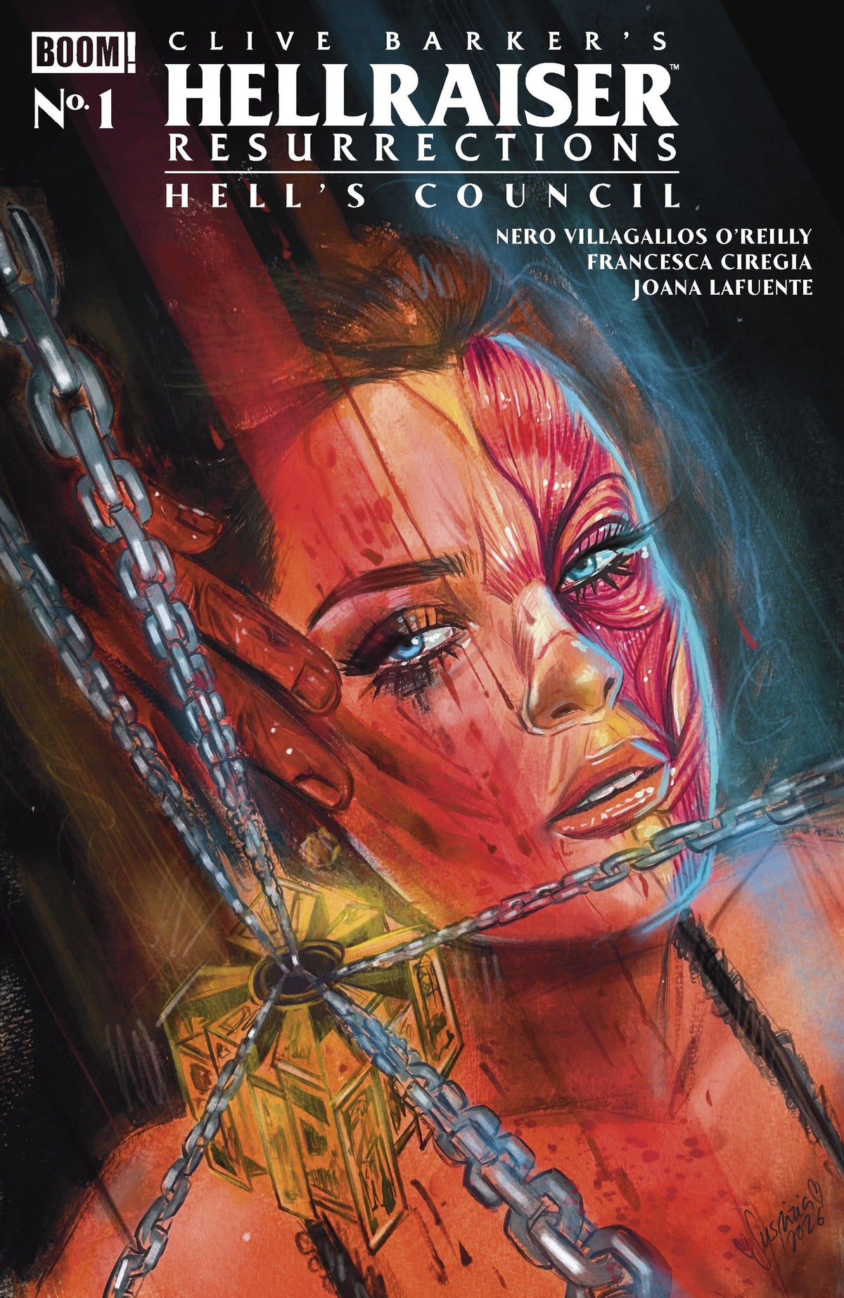 Hellraiser: Resurrections - Hell's Council (2026 BOOM!) #1 - Cover G Suspiria Vilchez FOC Reveal Variant