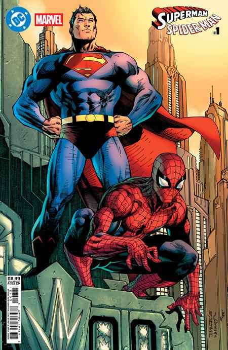 DC Marvel Superman Spider-Man (2026 DC) #1 One Shot - Cover B Jim Lee Card Stock Variant