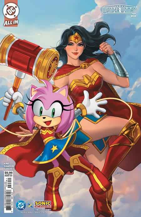 Wonder Woman (2023 DC) #33 - Cover E Lesley Leirix Li DC x Sonic Card Stock Variant