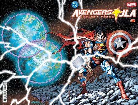 AVENGERS JLA #4 FACSIMILE EDITION CVR D GEORGE PEREZ WRAPAROUND FOIL VAR