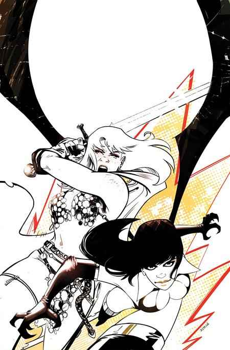 Vampirella vs. Red Sonja: Red City (2026 Dynamite) #1 - Cover M Sebastian Piriz 1:10 Retailer Incentive Line Art Virgin Variant