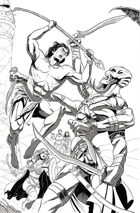 Altered States: Warlords (2026 Dynamite) #3 - Cover L Mariano Benitez-Chapo Line Art Virgin Variant (1:7 Retailer Incentive)