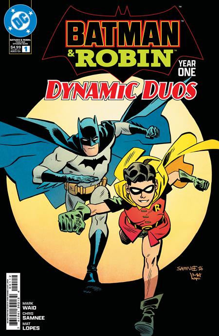 Batman & Robin: Year One - Dynamic Duos (2026 DC) #1 - Cover A Chris Samnee Second Printing