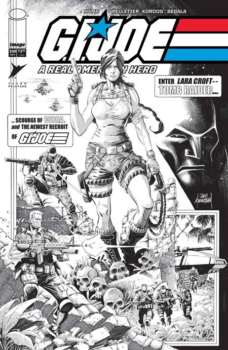 G.I. Joe: A Real American Hero (2024 Image) #330 - 3rd Printing Cover B Chris Mooneyham B&W Variant