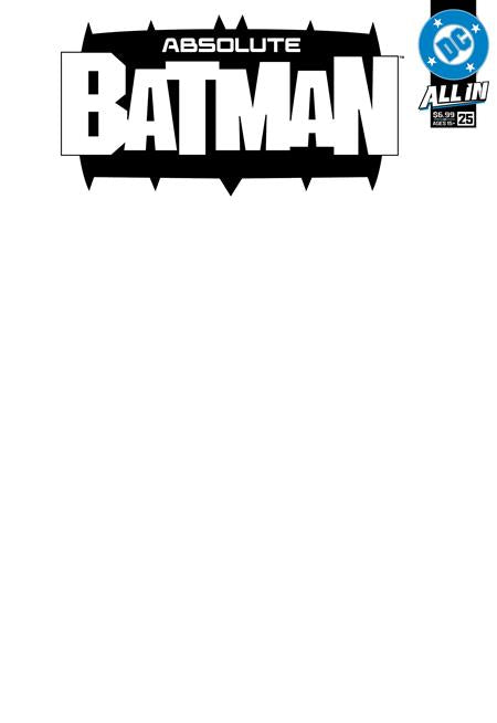 Absolute Batman (2024 DC) #25 - Cover E Blank Card Stock Variant