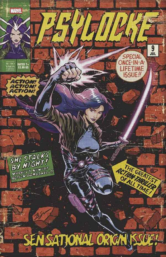 Psylocke (2025 Marvel) #9 - Benjamin Su Retro Vision Variant