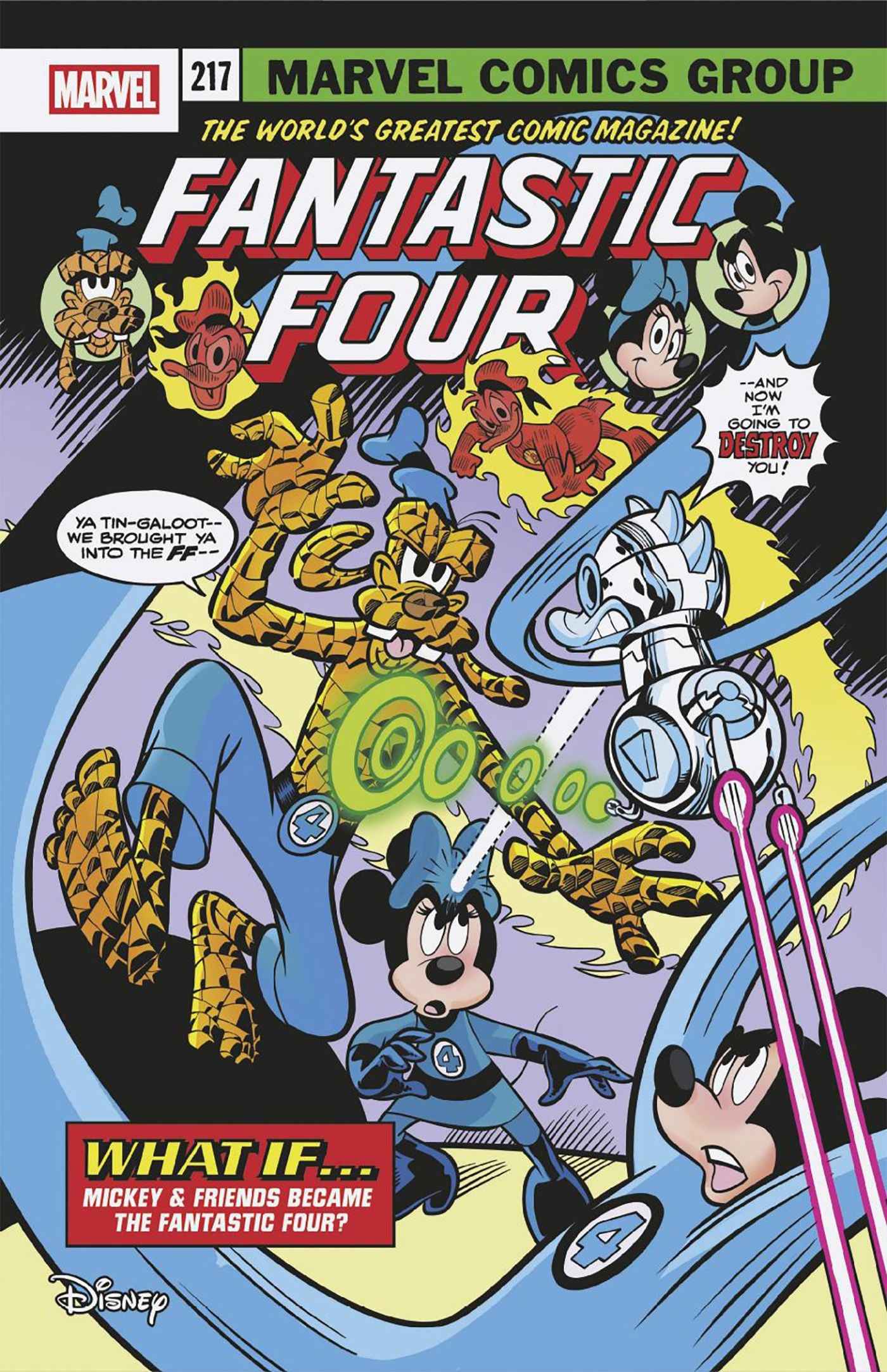 Fantastic Four (2024 Marvel) #5 - Marco Palazzi Disney What If? Homage Variant