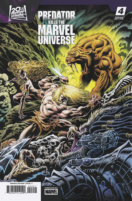 Predator Kills the Marvel Universe (2025 Marvel) #4 - Kyle Hotz Hunting the Hunters Variant