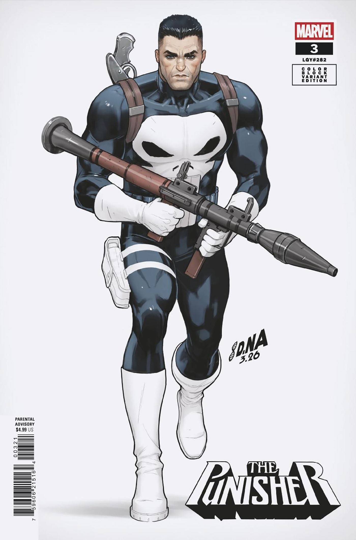 Punisher (2025 Marvel) #3 - David Nakayama Color Block White Variant