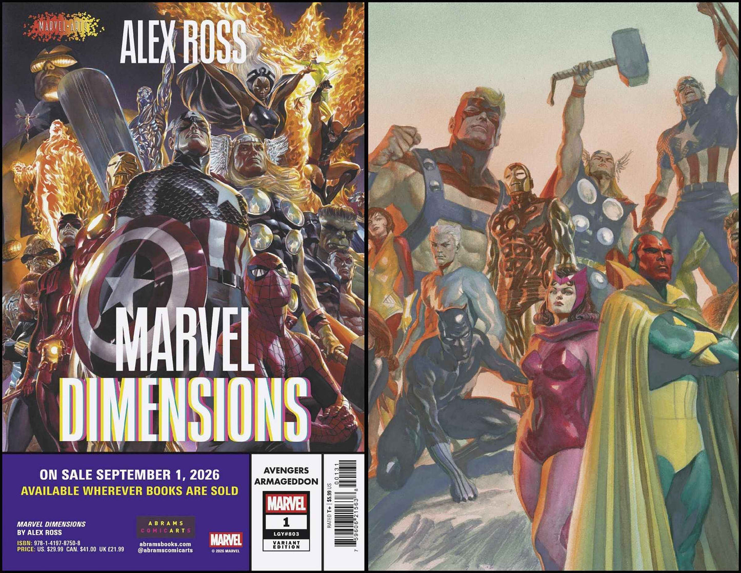 Avengers: Armageddon (2026 Marvel) #1 - Alex Ross Marvel Dimensions Variant
