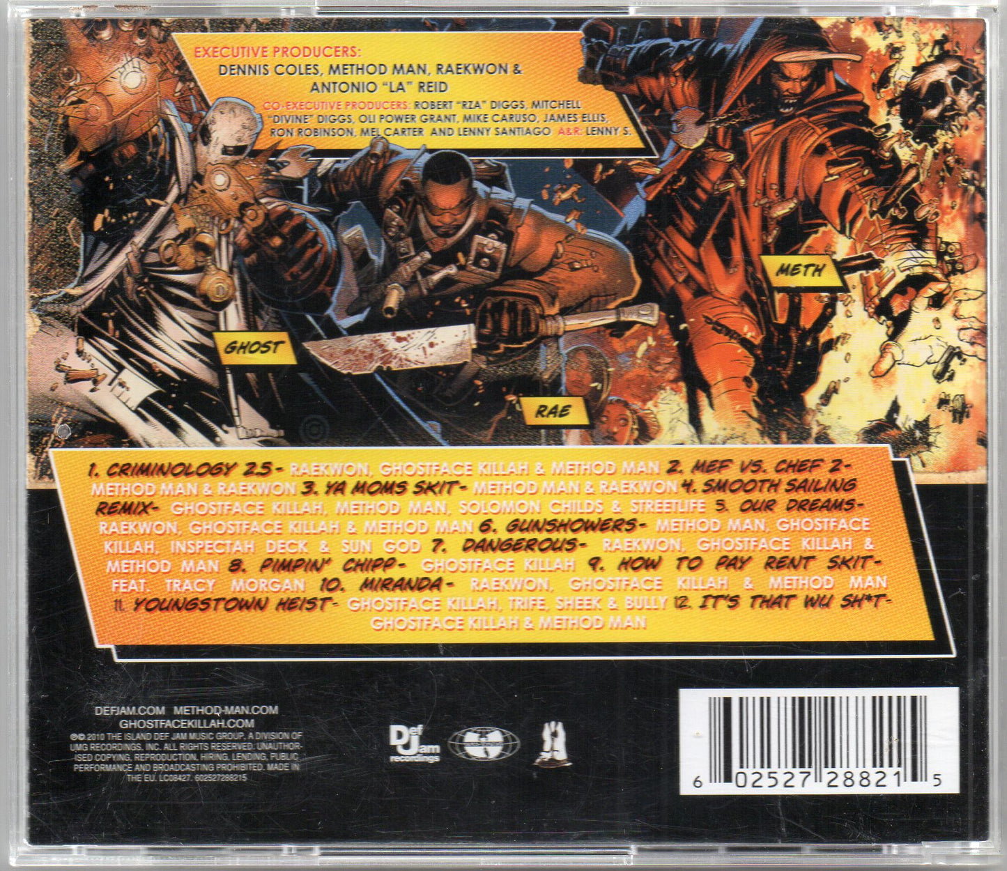 Wu-Massacre - Method Man, Ghostface Killah & Raekwon (CD) back