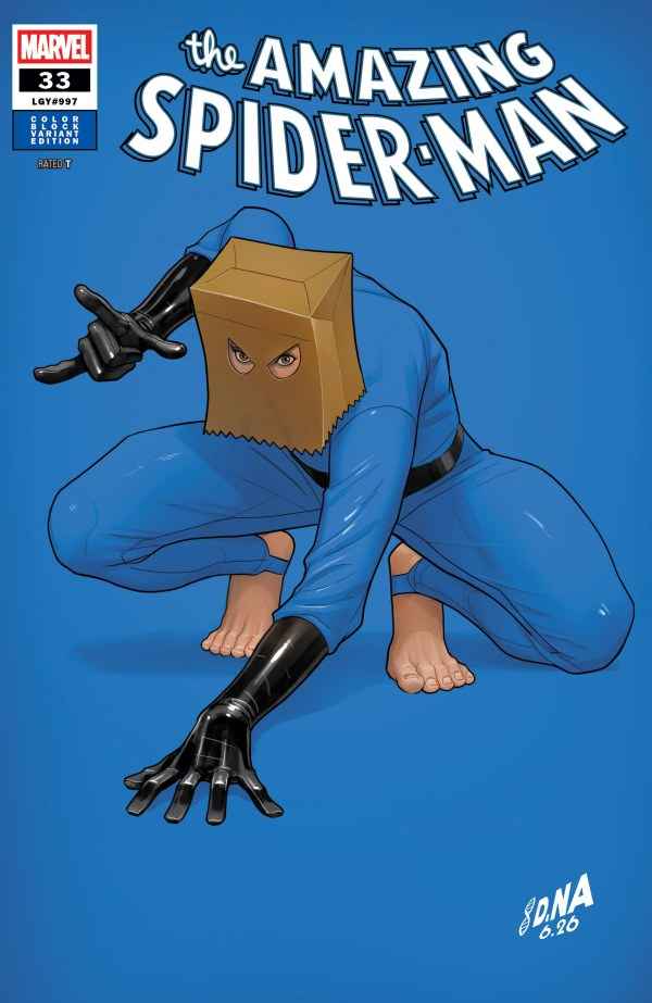 AMAZING SPIDER-MAN #33 DAVID NAKAYAMA COLOR BLOCK BLUE VARIANT