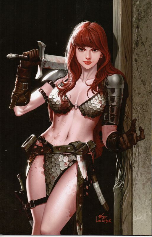 Unbreakable Red Sonja (2022 Dynamite) #1 - Exclusive Virgin Cover by Inhyuk Lee